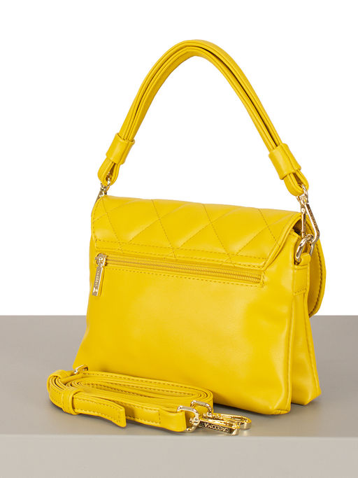 LACCOMA сумка Катрин-Ф826-желтый эко кожа хлопок  фото 4