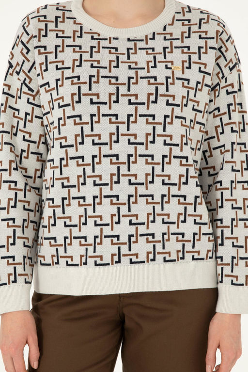 Женский кремовый свитер с круглым вырезом Неожиданная скидка в корзине - U.s. polo assn фото 6