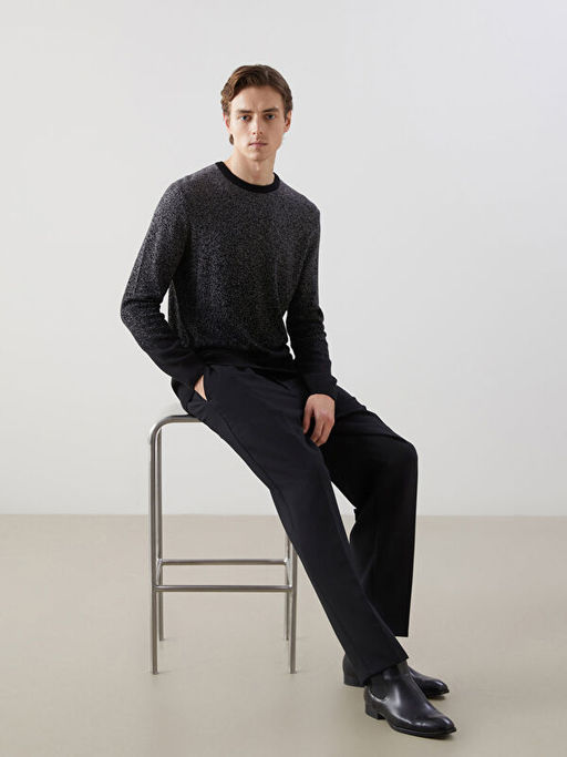 Bisiklet Yaka Erkek Triko Kazak