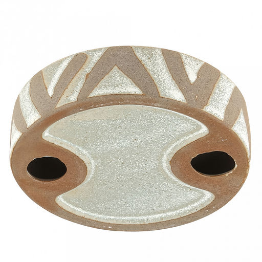 Набор для ванной "Шале" 4 предмета: дозатор для мыла 380мл, д7см, h17см; мыльница д10,4см, h3см; стакан 310мл, д6,8см, h11см - 2шт, фурнитура пластик, керамика шамот, бежево-оливковый, в коробке (Китай)