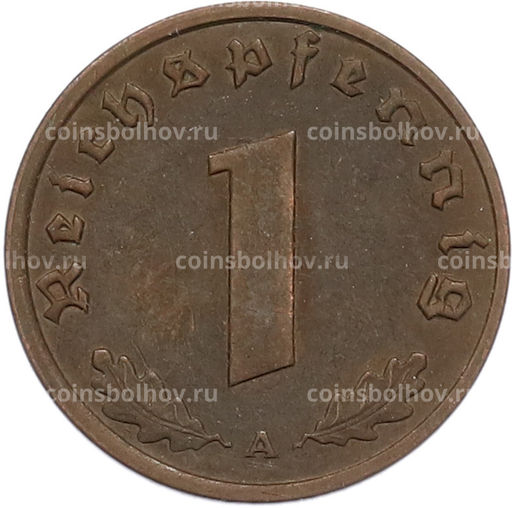 Монета 1 рейхспфенниг 1939 года A Германия