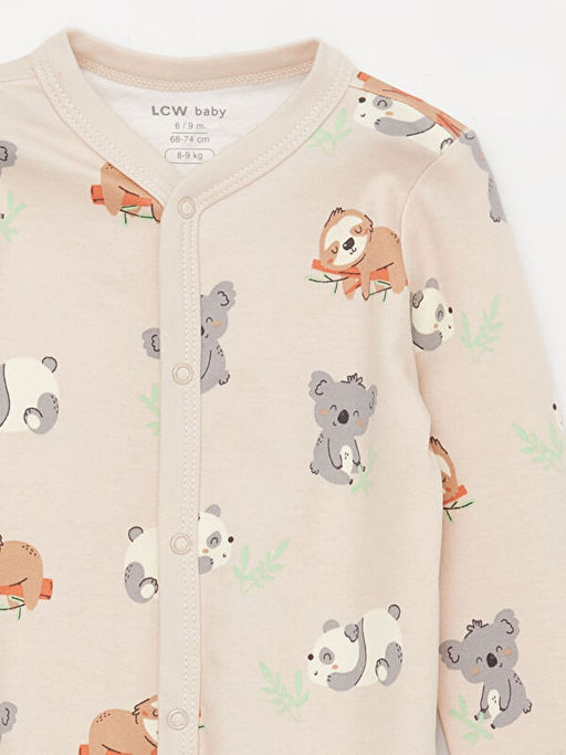 Bisiklet Yaka Bask?l? Erkek Bebek 4l? Tak?m - Waikiki фото 3