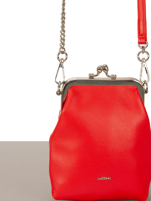LACCOMA сумка Мальвина-Л815-алый эко кожа хлопок фото 3