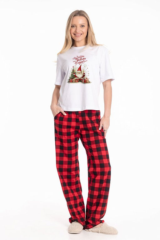 Брюки М325417кч красный/черный