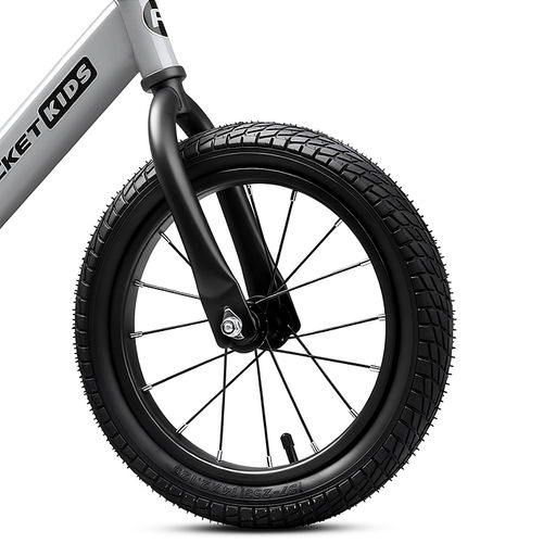 Беговел 14" Rocket R0045NEW-GR, колеса надувные, цвет серый