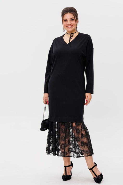 Платье ANELLI 1739 ажурная ночь