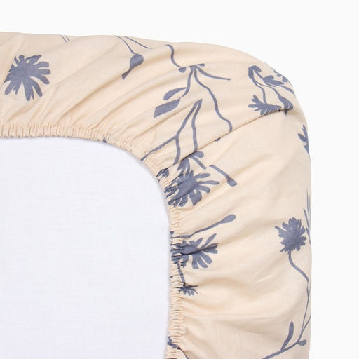 Простыня на резинке 2-спальная Этель Flowers (вид 1), 160200+25 см, поплин  фото 3