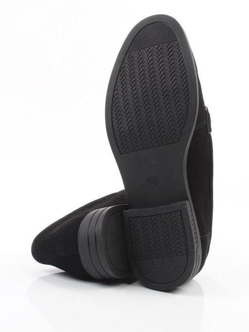 03-DEB16-2 BLACK Лоферы женские (натуральная замша)