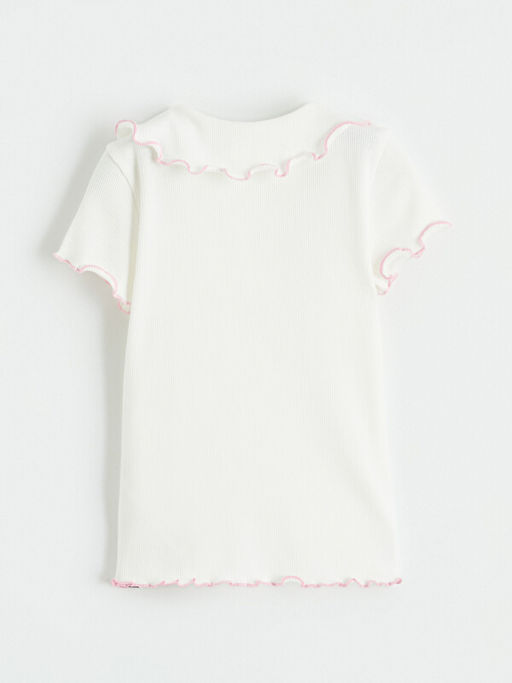 Slim Fit K?z Bebek Polo Yaka Fitilli Ti??rt