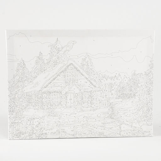 Новогодняя картина по номерам на холсте с подрамником «Новый год! Рождественский вечер», 30×40 см