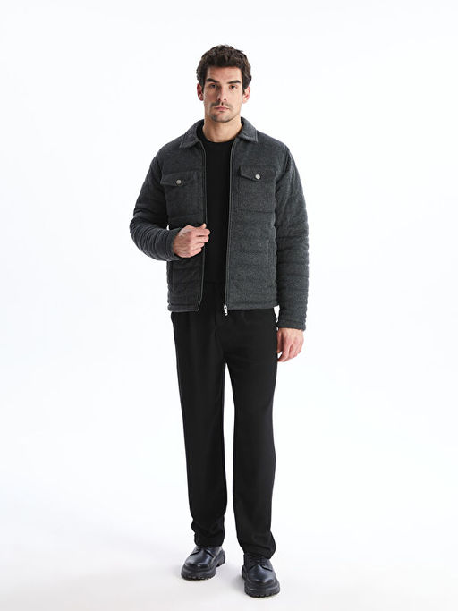 Slim Fit G?mlek Yaka Erkek Mont