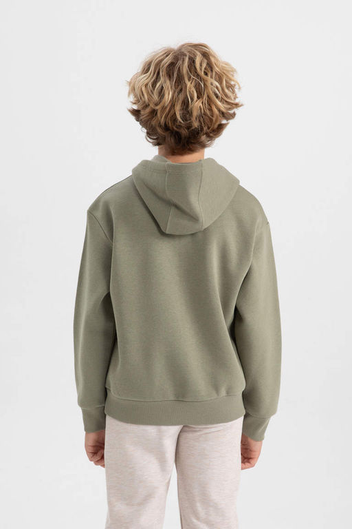 Толстовка с капюшоном стандартного кроя для мальчика - Defacto фото 6