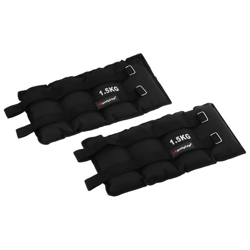 Утяжелители ONLYTOP, 2 шт. × 1.5 кг, цвет чёрный