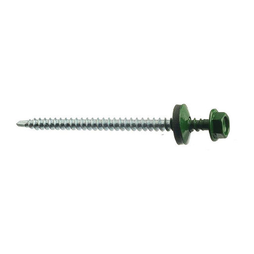 Саморез кровельный 4,8х51 свет.-зел. RAL 6002, 150 шт.