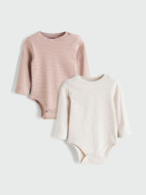 Bisiklet Yaka Erkek Bebek ??t??tl? Bodysuit 2li