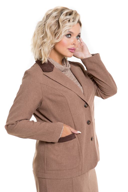 Жакет 1158 коричневый - Novita фото 3