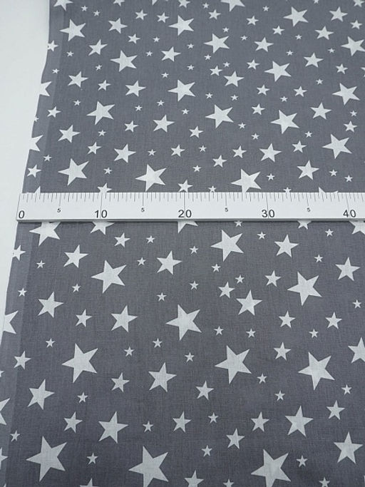 Бязь Звездное монако цв.графитово-серый, ш.2.2м, хлопок-100%, 110гр/м.кв - Купава фото 5