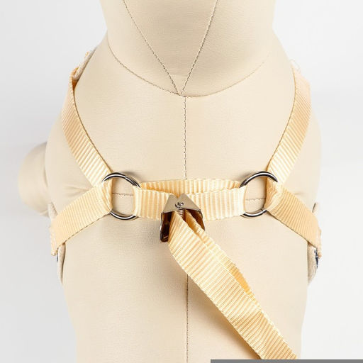 Комплект с мягкой шлейкой Якорь, размер L, поводок 120 х 1,5 см, ОГ 42-76 см, синий - Пижон фото 5