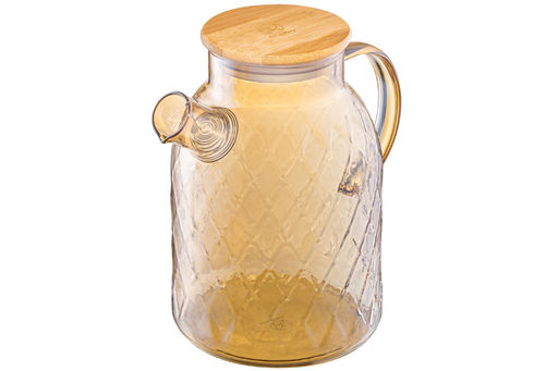 Чайник 1,6 л 20*13*19 см Crystal glass с ситом+бамб.крышк.с метал. дном/с силик.уплот, золото - Elan gallery фото 14