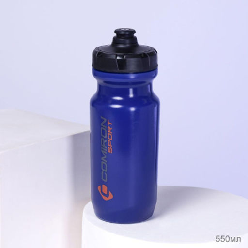 Бутылка велосипедная COMIRON RACE1 гоночная, силиконовый клапан +уплотнитель, пищевой PP, BPA-free, цвет Dark Blue 550ml - Галеонтрейд фото 2