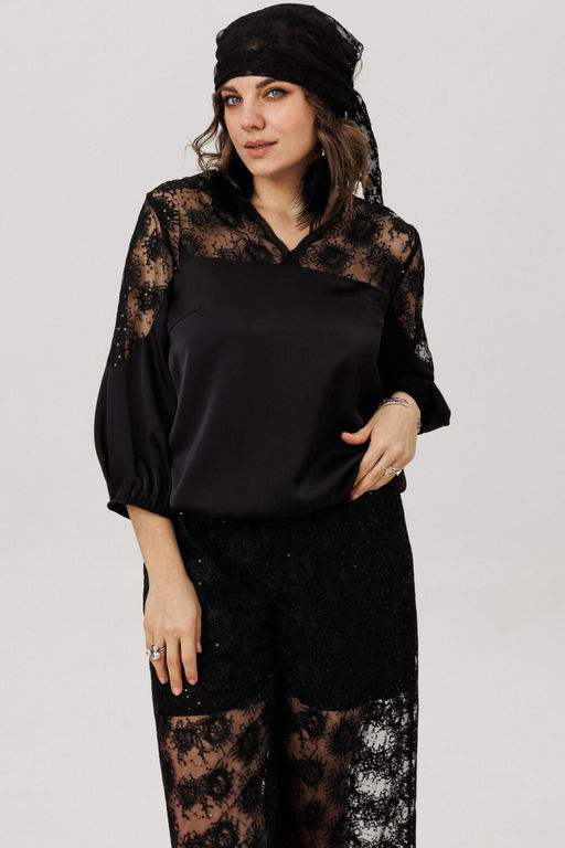 Блуза ANELLI 1790-Р черный бриллиант фото 10