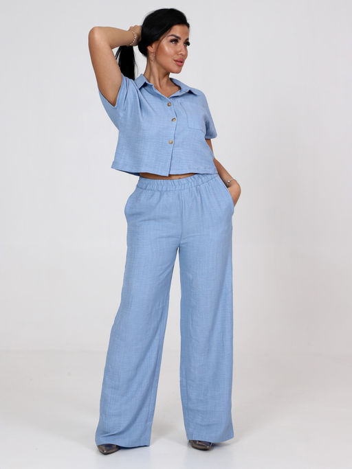 ЖК-Камила ЖЕНСКИЙ КОСТЮМ (Голубой) - А-дина фото 4