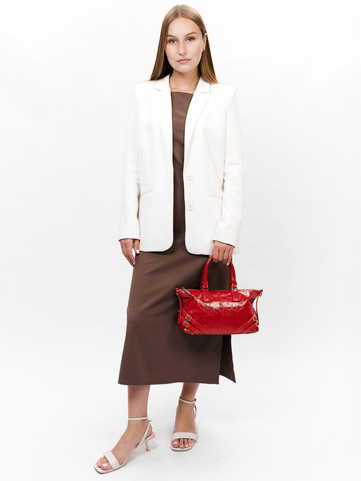 LACCOMA сумка TH1366-красный натуральная кожа полиэстер фото 4