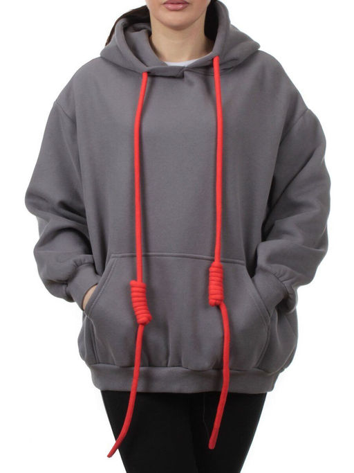 2226 DK. GRAY Толстовка женская (85% хлопок, 10% полиэстер, 5% спандекс)