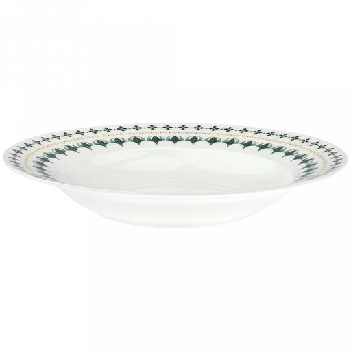 "Мадрид" Тарелка глубокая фарфоровая д230мм h37мм, 580мл, тонкостенный, деколь с золотом, в коробке (Китай)