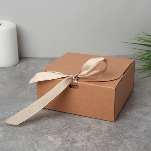 Коробка подарочная складная 11.5*11.5*5 см / 0519-8/A /уп 12/600/крафт - Галеонтрейд фото 2