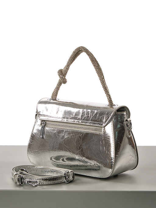 LACCOMA сумка Q6115-серебристый натуральная кожа полиэстер  фото 5
