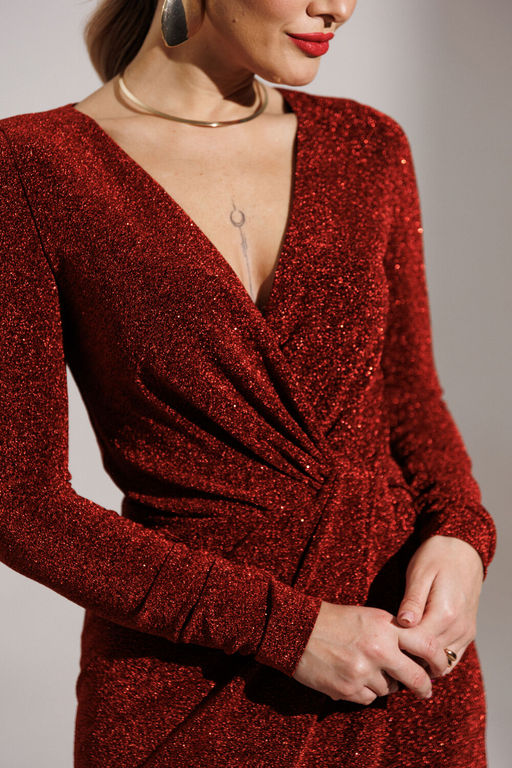 Платье Мода Юрс 25-2879 красный новый