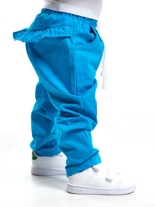 Текстильные брючки для девочки UD 4879 бирюза - Mini maxi фото 2