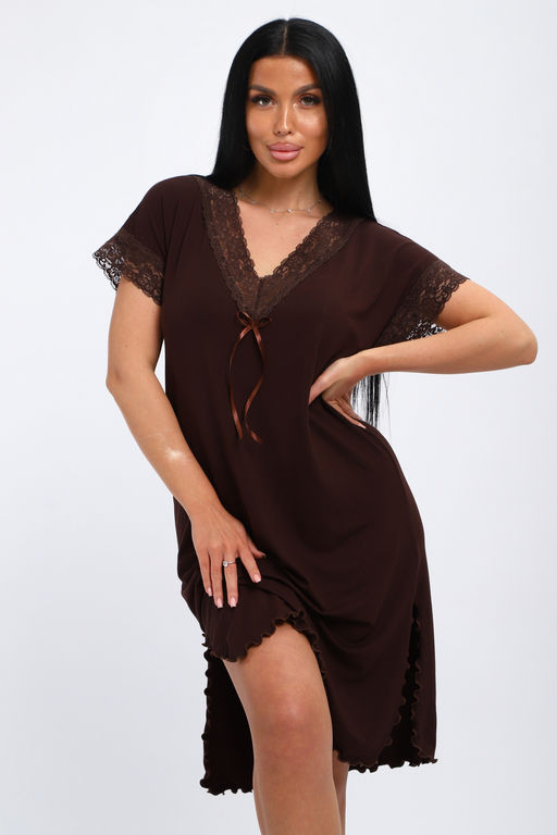 Ночная сорочка из вискозы Олеся шоколад - Амадэль фото 13