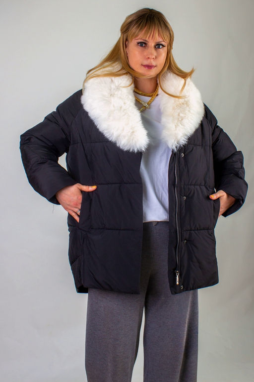 Куртка с меховым воротником арт.6677 зима, евро-зима