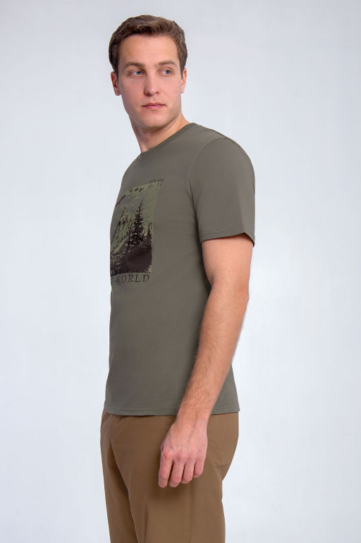 Арт. 61133 Футболка мужская 48-56 (5 шт) Цвет:хаки