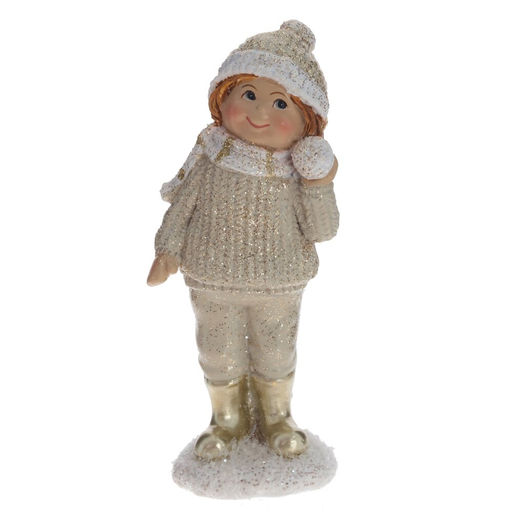 Фигурка декоративная "Мальчик/Девочка", L6 W4 H12,5 см, 2в.