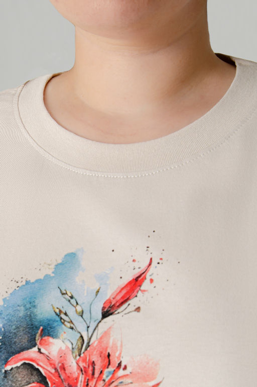 Арт. 31171Футболка женская 50-60 (6 шт) Цвет:светло-бежевый