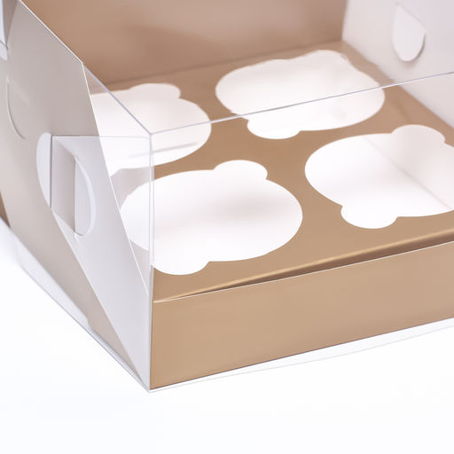 Цена за 2 шт. Коробка для 4 капкейков 16 х 16 х 10 , Золотая