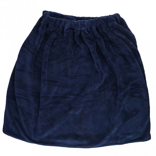 Полотенце (килт) махровый "Хозяин" 75х175см, хлопок 100%, на резинке с липучкой, на кнопке, с карманом, вышивка "Boss"; с полотенцем 75х36см, синий (Китай)