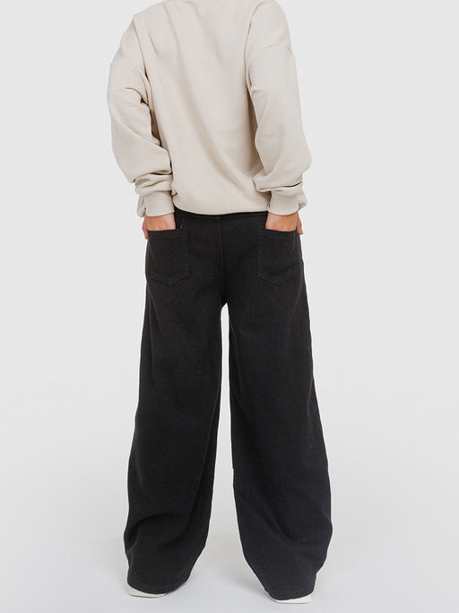 Джинсы-трубы утеплённые для девочек - СИНЯЯ МОДА фото 2