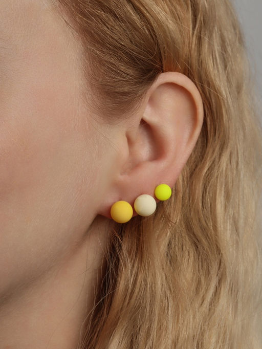 Серьги пусеты QF «Рэйчел», 15 пар, бусины d=6-10 мм, цвет МИКС