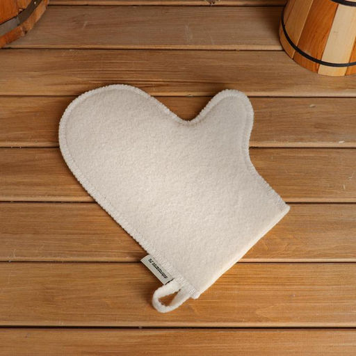 Рукавица для бани с вышивкой 23 февраля автомат, первый сорт - Добропаровъ фото 3