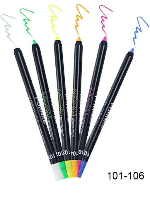 FARRES /MB002-101/ Карандаш для глаз гелевый "NEON" флуоресцентный, Белый. (6)