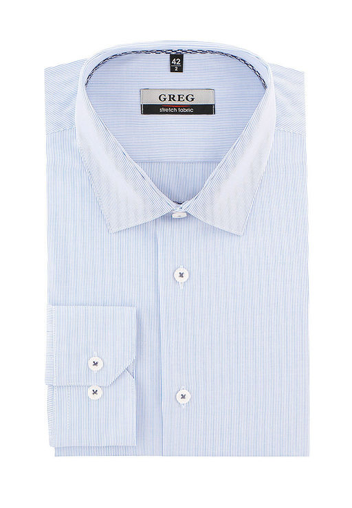 Сорочка мужская длинный рукав GREG 211/231/226/ZN/1p STRETCH  фото 2