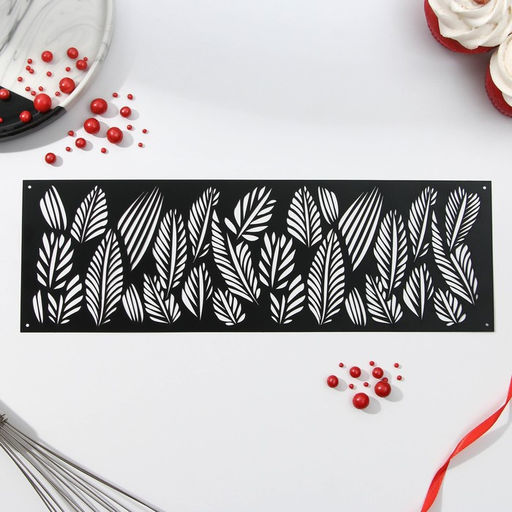 Цена за 5 шт. Трафарет для торта «Листья», 32×10 см