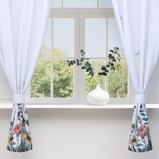 Шторы для кухни с подхватами «Этель» Kitchen collection, 145×180 см, комплект - 2 шт.