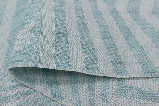 Полульняной жаккард Оптическая иллюзия цв.мятное мороженое, СОРТ2, ш.1.75м, лен-57%, хл-43% - Купава фото 4