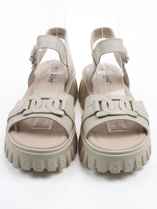08-PED187-2 BEIGE Босоножки женские (натуральная кожа)