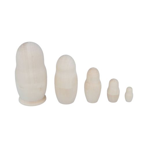 Заготовка для декорирования Mr. Carving DE-038 матрешка дерево d 5.5 см 5.5 х 5.5 х 10.5 см 5 мест